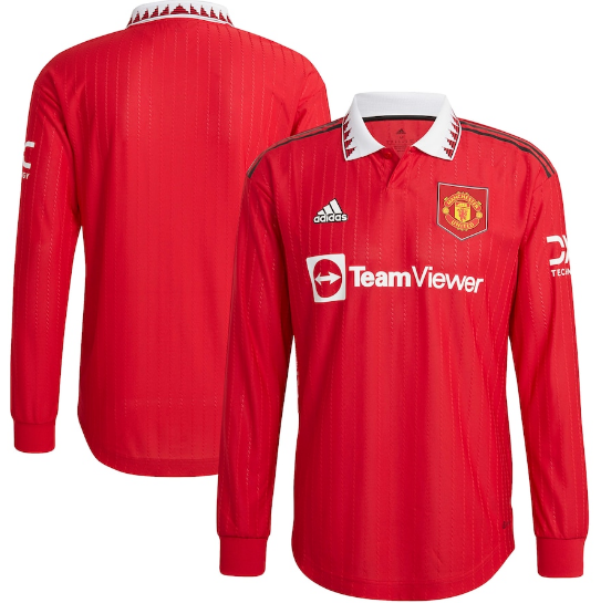 New 22/23 Manchester United Home Shirt Long Sleeve, Man Utd Long Sleeve ...