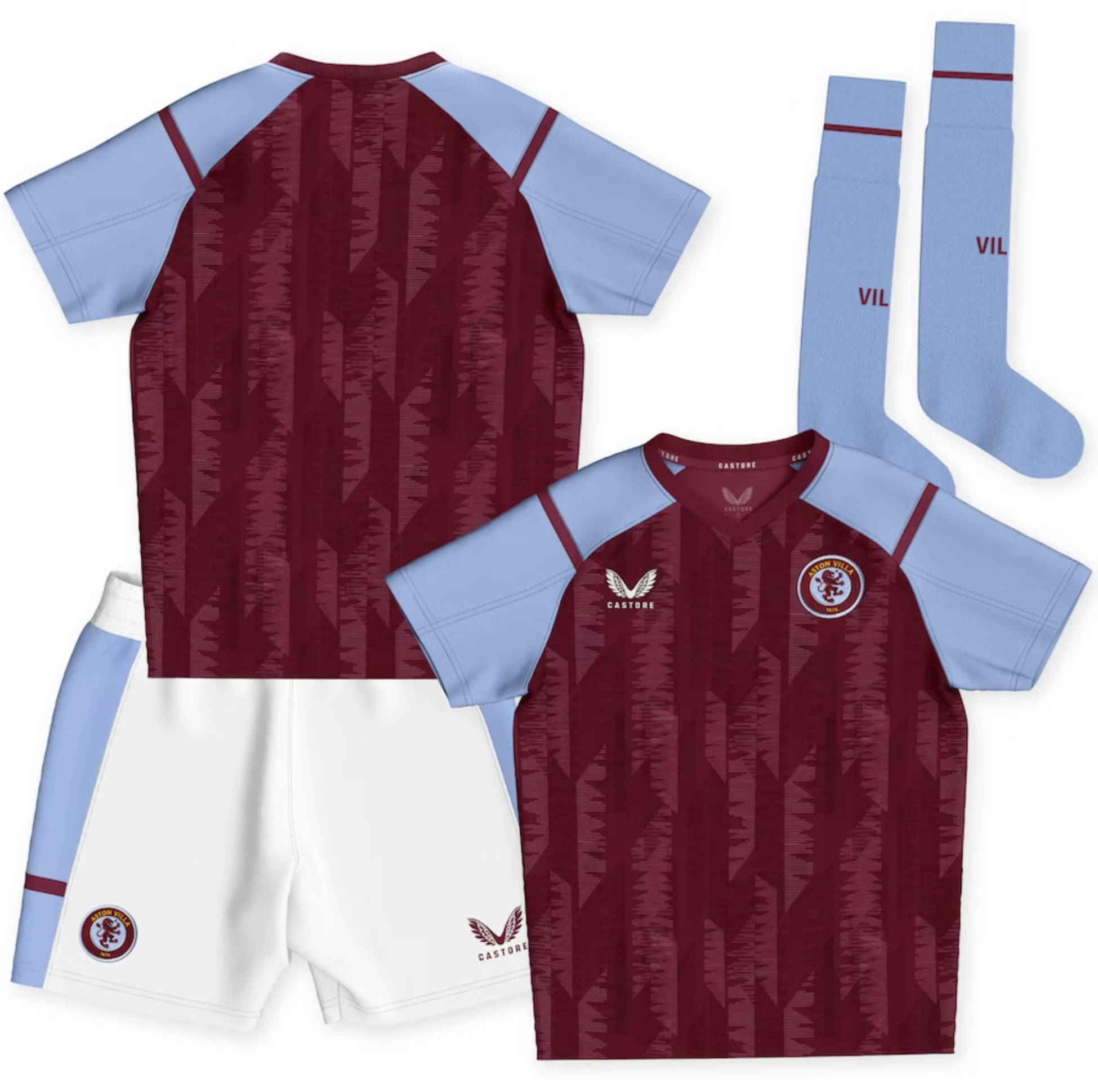 Aston villa home kit kids 2023-24